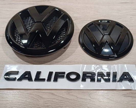 VW T5 Facelift California Emblemset Schwarz glänzend