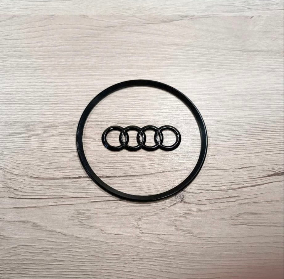 Audi Lenkrad Logo Emblem schwarz