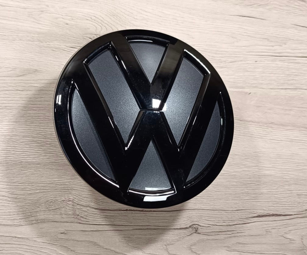 VW T6.1 Emblem Front Schwarz glänzend Indiumgrau