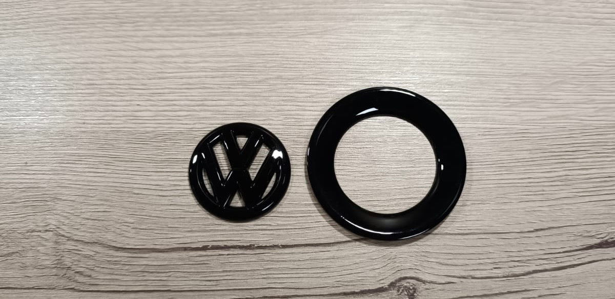 VW T5 Lenkrad Emblem schwarz 2.teilig