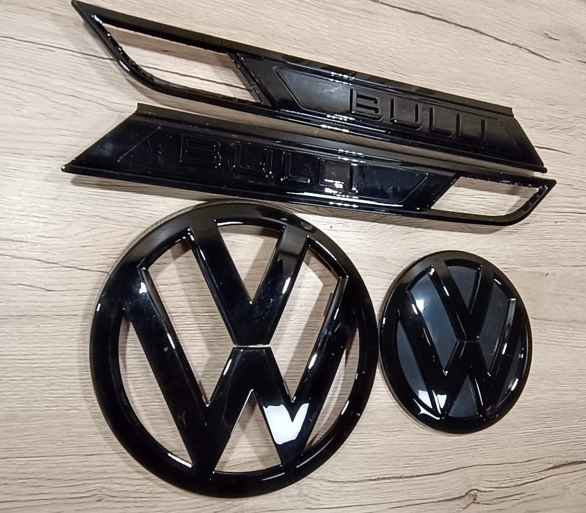 VW T6.1 BULLI Emblemset Schwarz glänzend