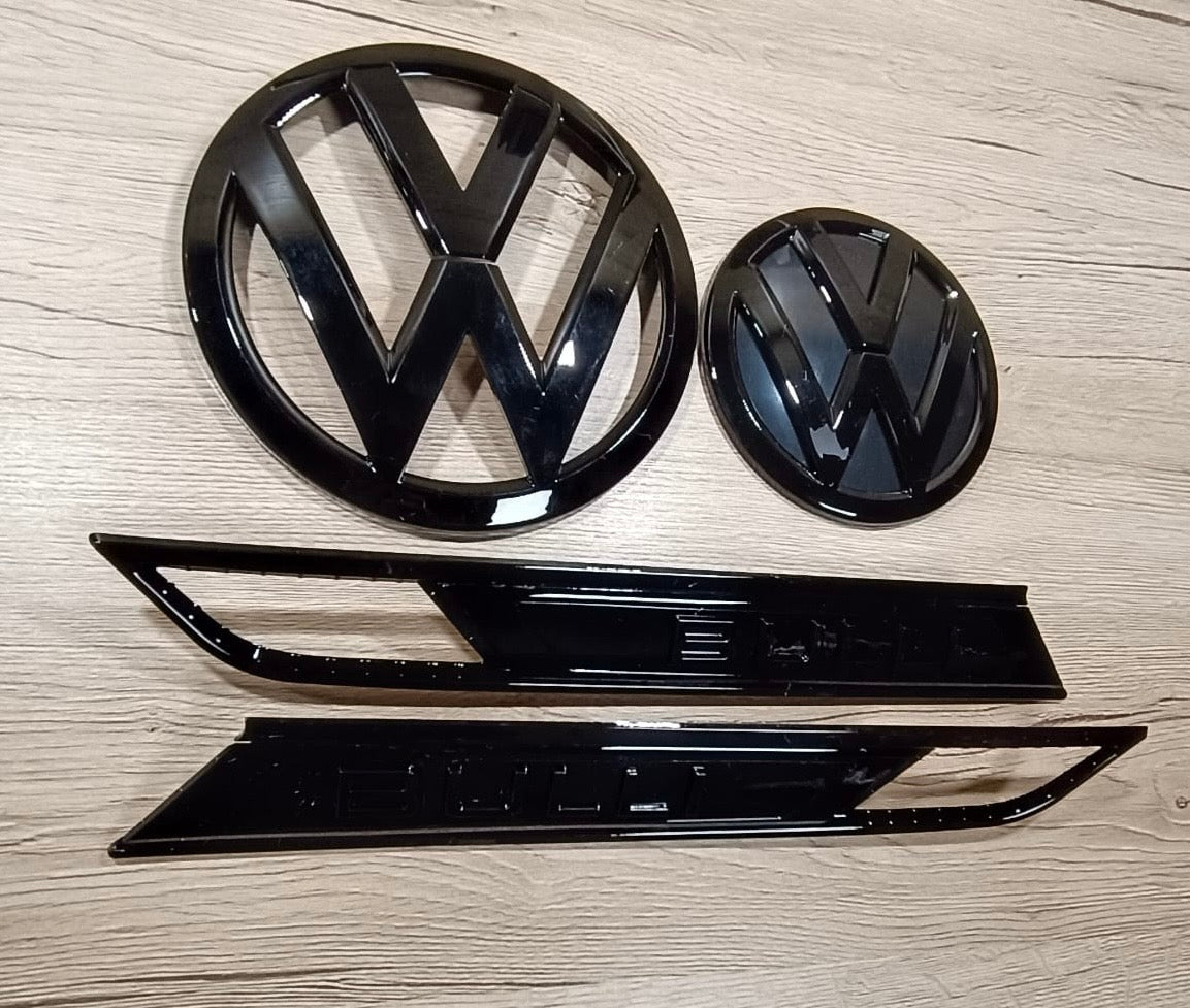 VW T6.1 BULLI Emblemset Schwarz glänzend