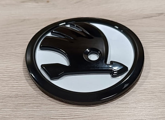 Skoda Enyaq 110mm Emblem Schwarz weiß