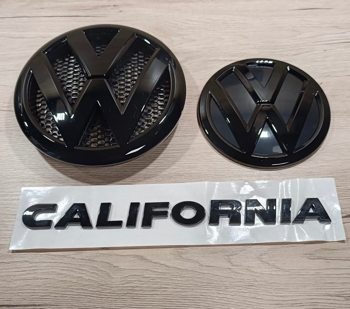 VW T5 Facelift California Emblemset Schwarz glänzend