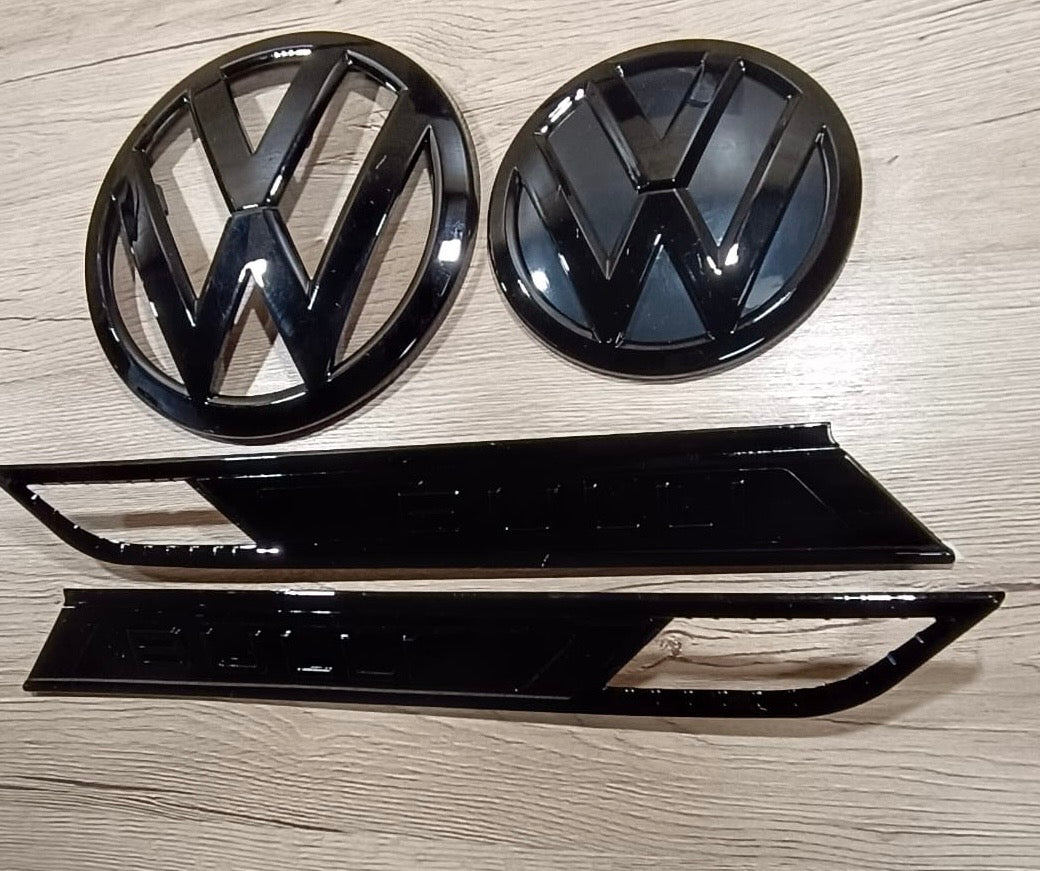 VW T6.1 BULLI Emblemset Schwarz glänzend