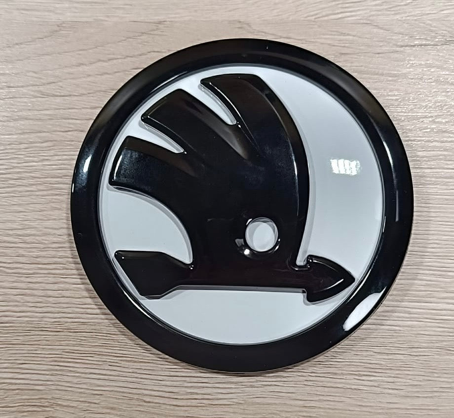 Skoda Enyaq 110mm Emblem Schwarz weiß