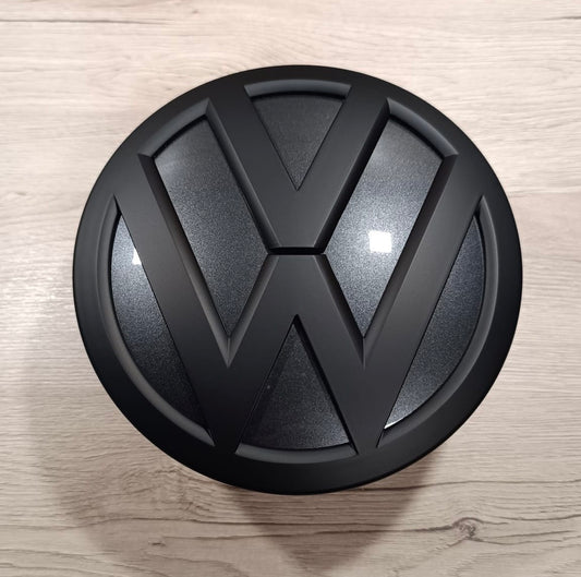 VW T6.1 Emblem Front Schwarz matt Indiumgrau