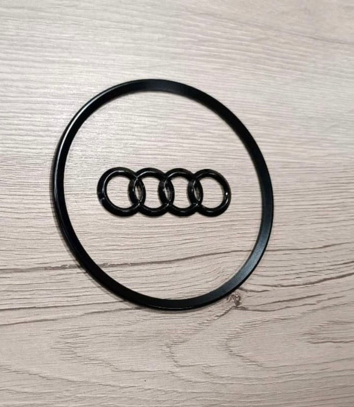 Audi Lenkrad Logo Emblem schwarz