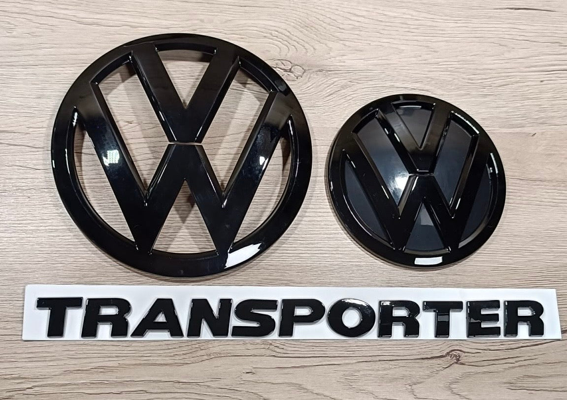 VW T6.1 Transporter Emblemset schwarz