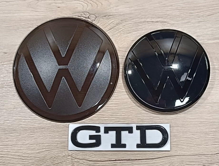 Golf 8 GTD Emblem Logo Schwarz