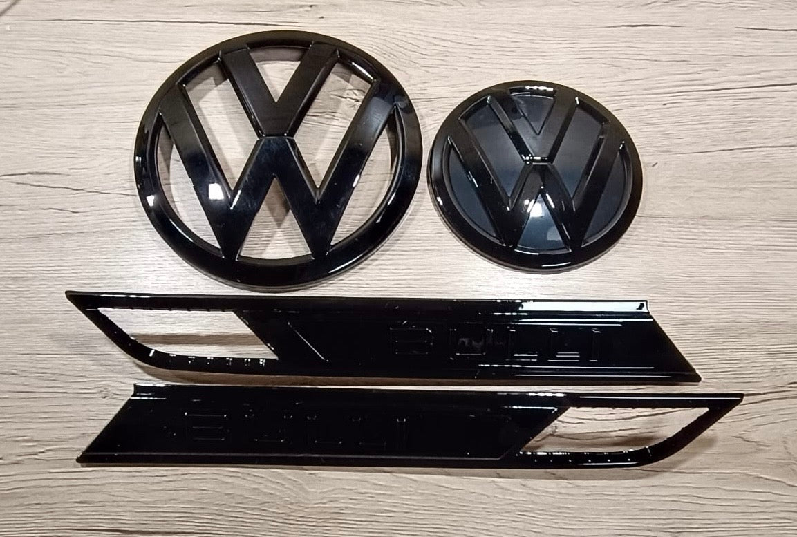 VW T6.1 BULLI Emblemset Schwarz glänzend