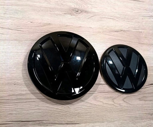 VW Touareg 2 Emblem-Set schwarz