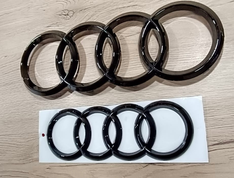 Audi A4 Emblem Logo Set Schwarz