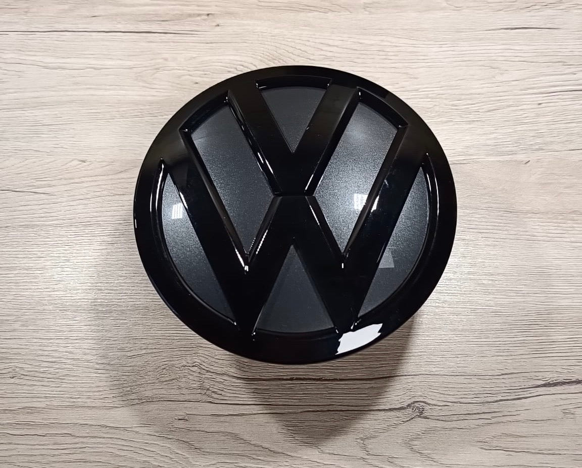 VW T6.1 Emblem Front Schwarz glänzend Indiumgrau