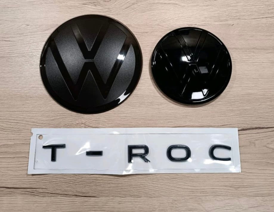 VW T-Roc Emblem-Set Black Style