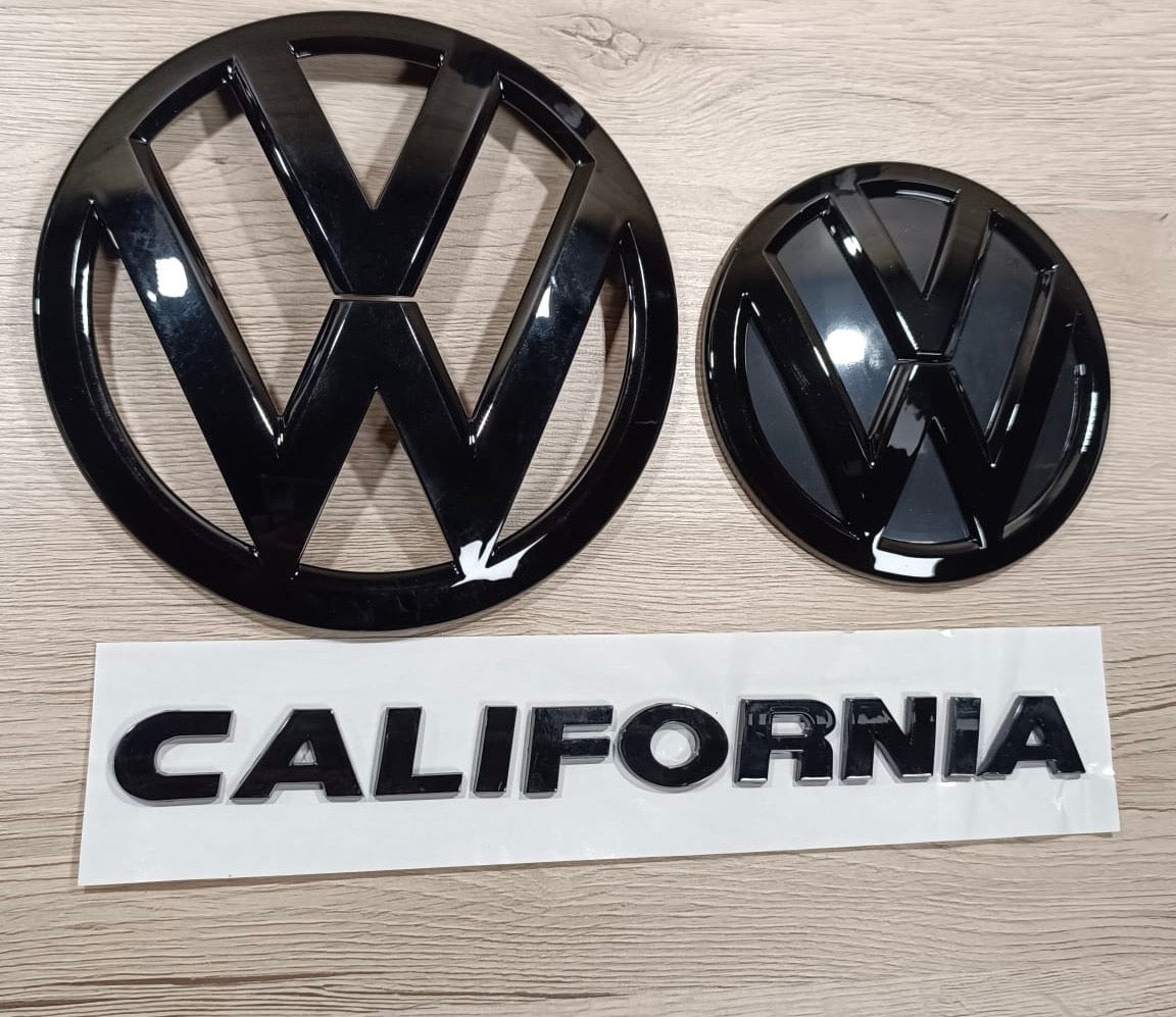 VW T6.1 California Emblemset Schwarz glänzend