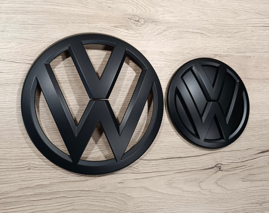 VW T6 Emblem-Set Schwarz matt