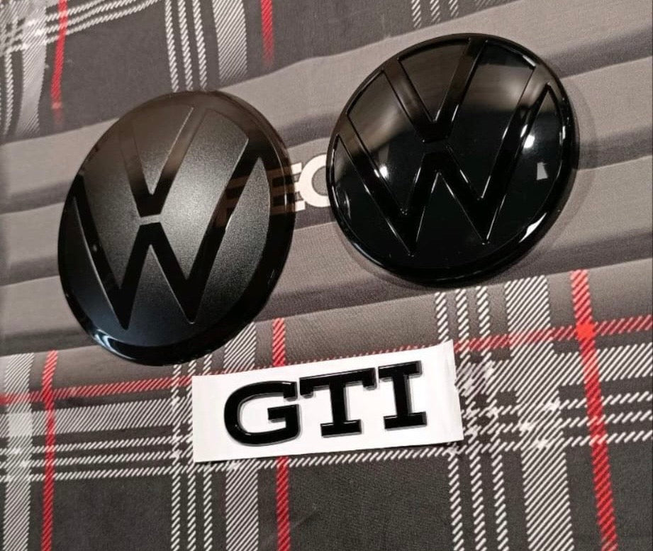 Polo 6 AW GTI Emblem Logo Set Schwarz