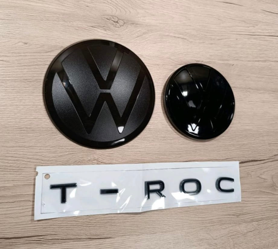 VW T-Roc Emblem-Set Black Style