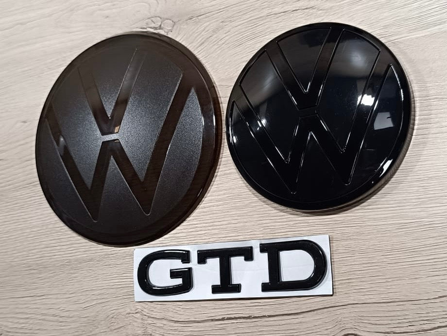 Golf 8 GTD Emblem Logo Schwarz