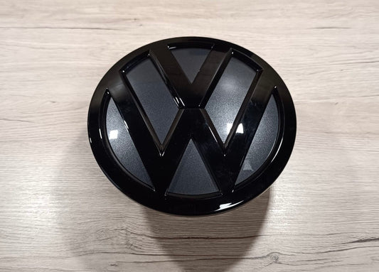 VW T6.1 Emblem Front Schwarz glänzend Indiumgrau