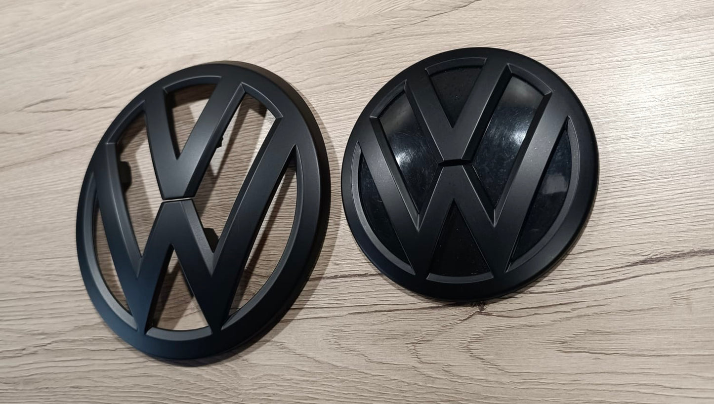 VW T6 Emblem-Set Schwarz matt