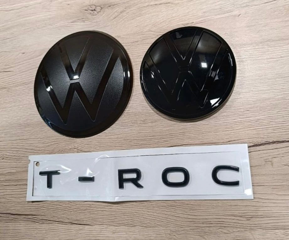 VW T-Roc Emblem-Set Black Style