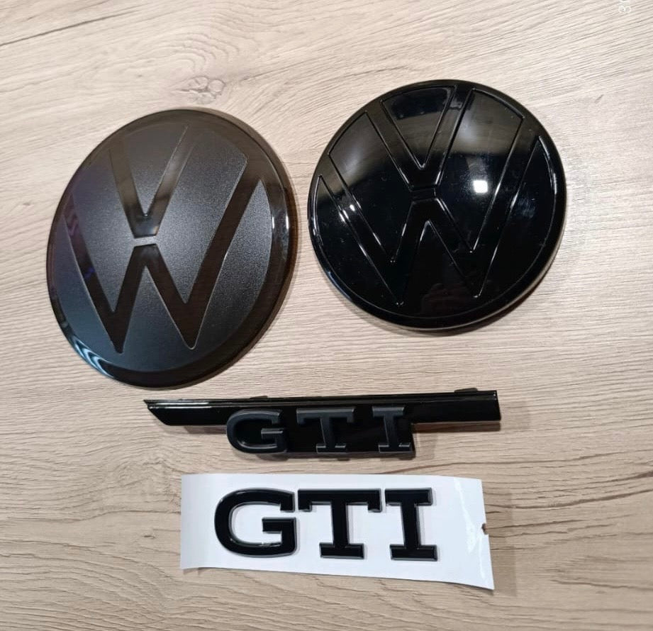 Golf 8 GTI Emblem-Set Black Style