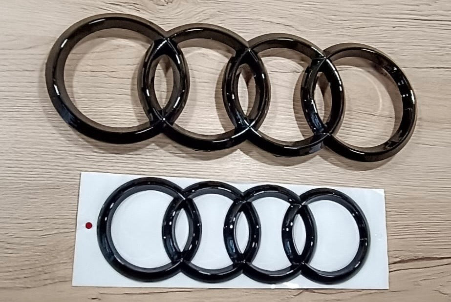 Audi A4 Emblem Logo Set Schwarz