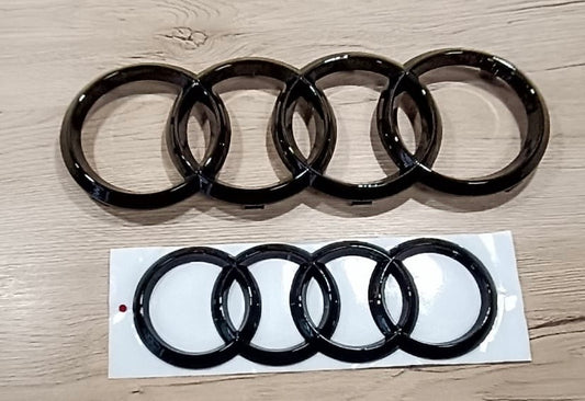 Audi A4 Emblem Logo Set Schwarz