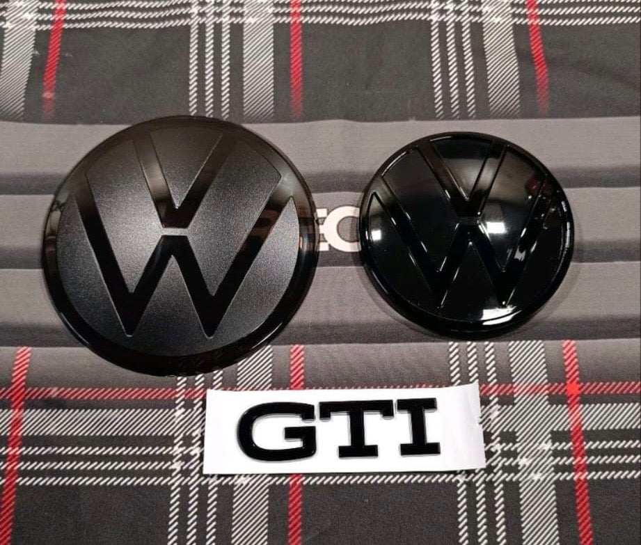 Polo 6 AW GTI Emblem Logo Set Schwarz