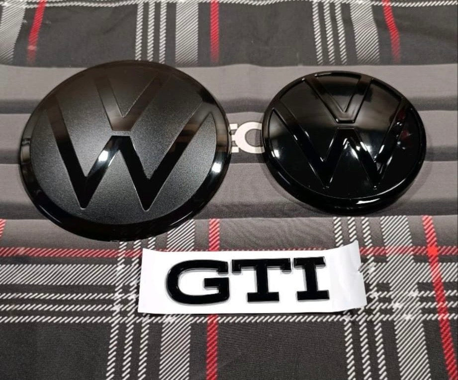 Polo 6 AW GTI Emblem Logo Set Schwarz