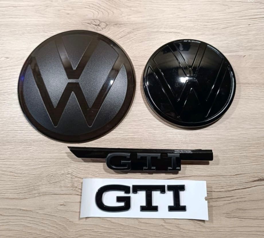 Golf 8 GTI Emblem-Set Black Style